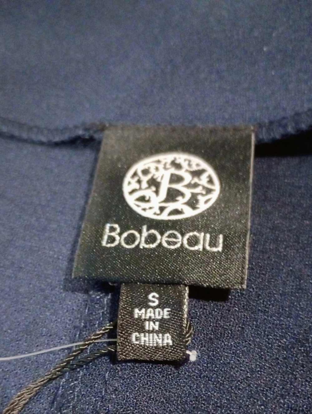 Bobeau Navy Blue V-neck Crossover Bust Crepe Dress NWT - Picture 3 of 6